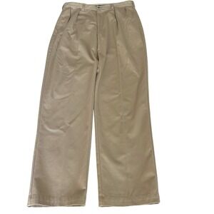 Vintage 90s Polo Ralph Lauren Mens Andrew Pant 36/34 Khaki Pleated Chino